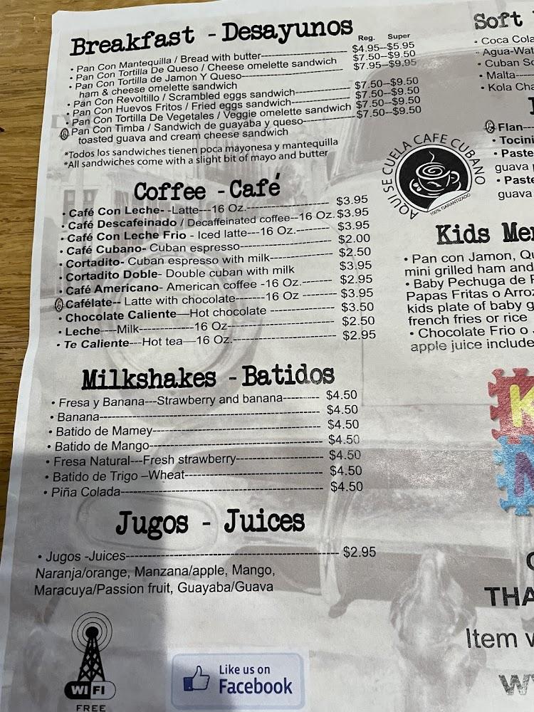 Señor Pan Cafe Menu image 1